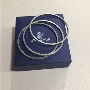 Authentic Swarovski rhodium bangles